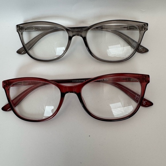 Two Pair of NINE WEST Plastic Frames  Bordeaux/Gray Eyeglasses 52x17x141 EUC main image 8